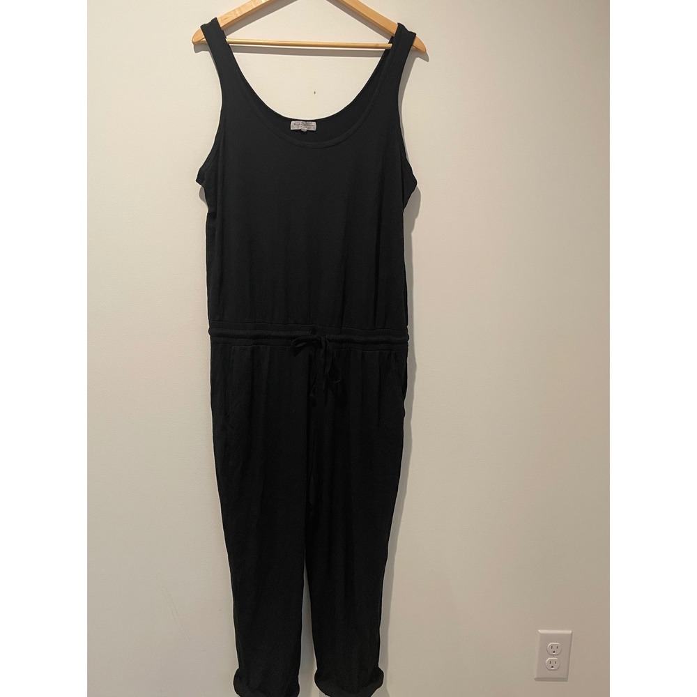 Michael Stars Black Jumpsuit‎ Women's Size XXL Sleeveless Drawstring Casual